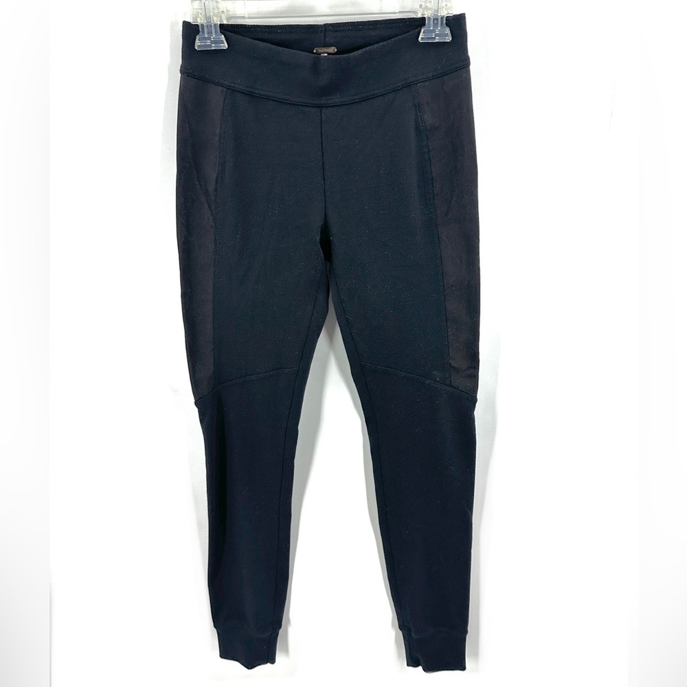 Free People Faux Suede Side Panel Jogger Sweatpants Womens XS Comfy Boho Sporty